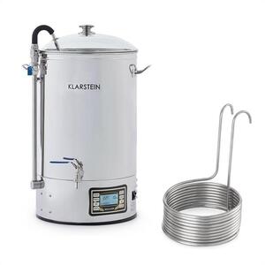 Klarstein Mundschenk + Aufwärtsspirale, sladový kotol a ponorný chladič, 30 l, 2500 W, zariadenie na varenie piva, nehrdzavejúca oceľ vyobraziť