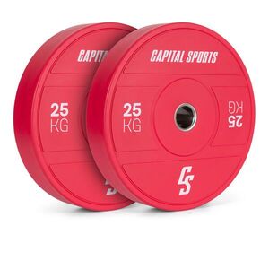 Capital Sports Nipton 2021, kotúčové závažie, bumper plate, 2 x 25 kg, Ø 54 mm, tvrdená guma vyobraziť