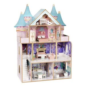 Dřevěný domeček pro panenky Bella 70 cm vícebarevný vyobraziť