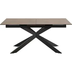 Jedálenský rozkladací stôl Irwine 168/210 cm hnedo-čierny vyobraziť