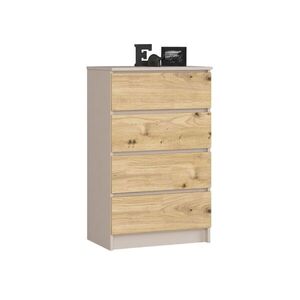 Komoda CLP K60 4SZ 60 cm kašmír/dub Artisan vyobraziť