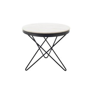 Konferenční stolek Leila 60 cm bílý mramor/černý vyobraziť