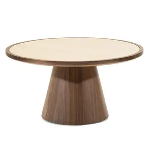 Konferenčný stolík Kyoto 80 cm travertín/orech vyobraziť