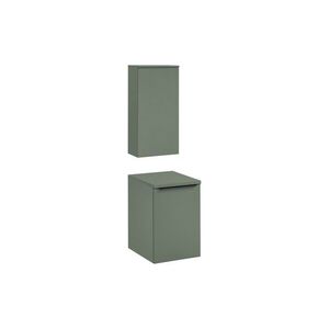 Koupelnová sestava Sombra Green s deskou, košem na prádlo a LED skříňkou 40 cm reed green vyobraziť