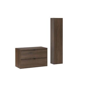 Koupelnová sestava Villa s deskou, skříňkami 80 cm ořech vyobraziť