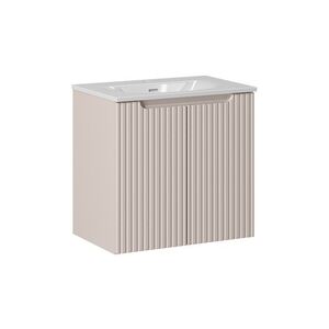 Kúpeľňová skrinka Nova Cashmere I Sky so zápustným umývadlom 60 cm kašmírová/biela vyobraziť