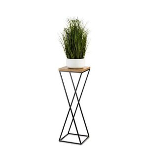 Kvetinový stojan LOFT 70 cm čierny/dub lancelot vyobraziť