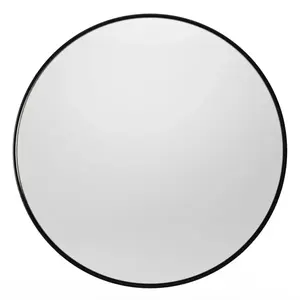 Okrúhle nástenné zrkadlo Mira 60 cm čierne vyobraziť