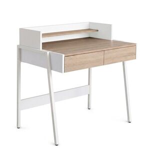 Písací stôl Flux 78 cm dub Sonoma/biely vyobraziť
