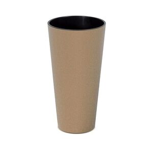Plastový kvetináč TUBUS Slim Eco Wood 20 cm hnedý vyobraziť