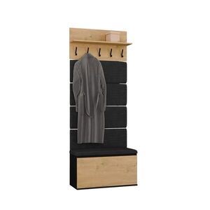Predsieňová stena Lior 80 cm čierna/dub Artisan II vyobraziť