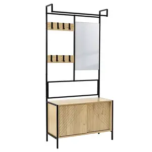 Predsieňový vešiak PR100 80 cm čierny/dub prírodný vyobraziť