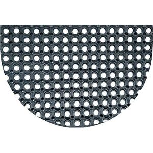 Rohožka polkruhová HONEYCOMB 75 x 45 cm čierna vyobraziť