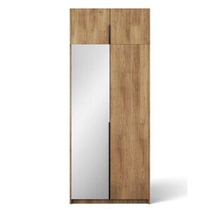 Šatní skříň s nástavcem a zrcadlem Alena 100 cm dub Artisan vyobraziť