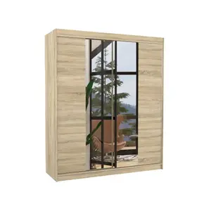 Šatní skříň s posuvnými dveřmi a zrcadlem Balany 180 cm dub Sonoma vyobraziť