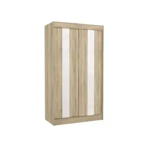 Šatní skříň s posuvnými dveřmi Karena 120 cm dub Sonoma/bílá vyobraziť
