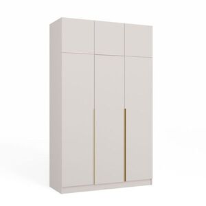 Šatníková skriňa s nadstavcom Senso 3D 150 cm kašmírová/zlatá vyobraziť