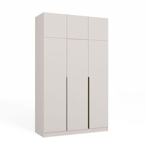 Šatníková skriňa s nástavcom Senso 3D 150 cm kašmírová/čierna vyobraziť