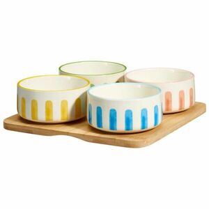 Servírovacia sada 5 ks Sunny Stripes hnedá/viacfarebná vyobraziť