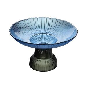 Sklenená servírovacia misa GLASS 24x14 cm modrá vyobraziť