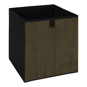 Úložný box CORDUROY 30x30 cm zelený/čierny vyobraziť