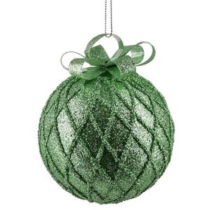 Vánoční baňka SANTA LILA Grid 10 cm zelená vyobraziť
