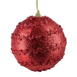 Vianočná guľa SANTA LILA Frosty 10 cm červená vyobraziť