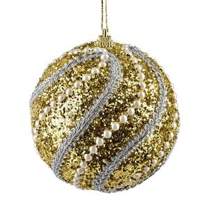 Vianočná guľa SANTA LILA Giselle 10 cm zlatá vyobraziť