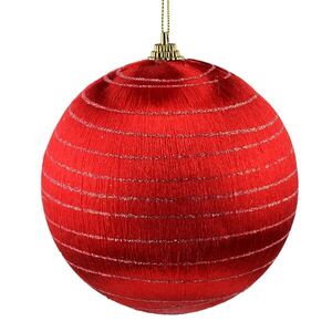 Vianočná guľa SANTA LILA Glimmer 10 cm červená vyobraziť