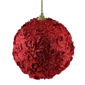 Vianočná guľa SANTA LILA Lace 10 cm červená vyobraziť