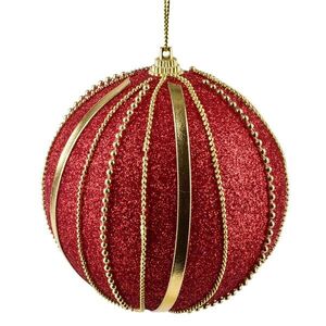 Vianočná guľa SANTA LILA Pearl 10 cm červená vyobraziť
