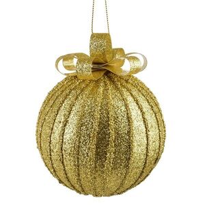 Vianočná guľa SANTA LILA Sparkle 10 cm zlatá vyobraziť