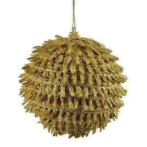 Vianočná guľa SANTA LILA Tassel 10 cm zlatá vyobraziť