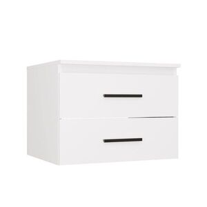 Závesná skrinka pod umývadlo s doskou NEL 2S 60 cm biela/čierna vyobraziť