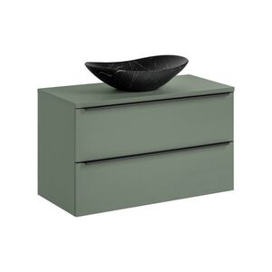 Závěsná skříňka Sombra Green Lena s deskou a umyvadlem 100 cm reed green vyobraziť
