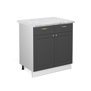 Vicco KUCHYNSKÁ SPODNÁ SKRINKA Fame-Line Antracitové zlato 80 cm , AP Marble vyobraziť