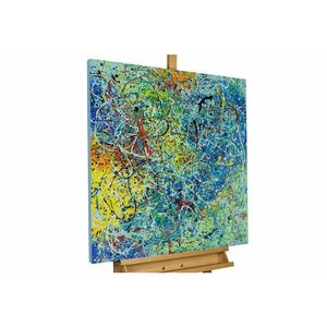 KUNSTLOFT RUČNE MAĽOVANÝ AKRYLOVÝ OBRAZ 80/80 cm, viacfarebný, abstraktný geometrický motív vyobraziť