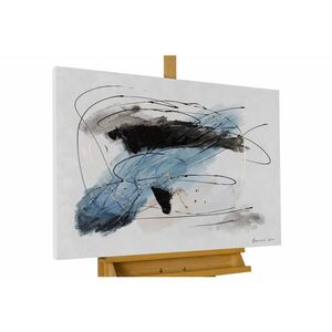 KUNSTLOFT RUČNE MAĽOVANÝ AKRYLOVÝ OBRAZ 100/75 cm, čierny/zlatý, abstraktný dekoratívny motív vyobraziť