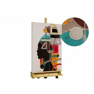 KUNSTLOFT RUČNE MAĽOVANÝ AKRYLOVÝ OBRAZ 50/75 cm, béžový, abstraktný geometrický motív vyobraziť