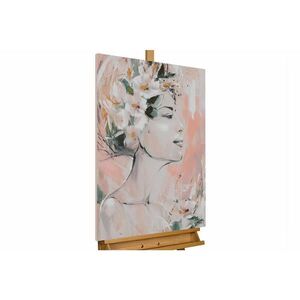 KUNSTLOFT RUČNE MAĽOVANÝ AKRYLOVÝ OBRAZ 60/90 cm, ružový/béžový, prírodný a botanický motív vyobraziť