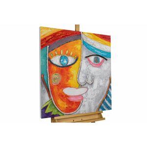 KUNSTLOFT RUČNE MAĽOVANÝ AKRYLOVÝ OBRAZ 80/80 cm, viacfarebný, figurálny motív vyobraziť