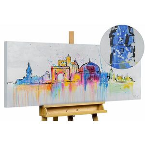 KUNSTLOFT RUČNE MAĽOVANÝ AKRYLOVÝ OBRAZ 120/60 cm, sivý, krajinný motív vyobraziť