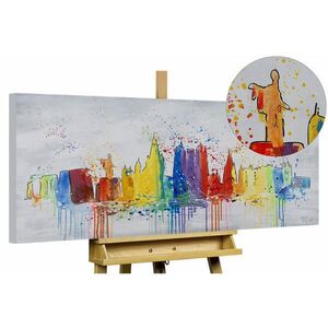 KUNSTLOFT RUČNE MAĽOVANÝ AKRYLOVÝ OBRAZ 120/60 cm, sivý, krajinný motív vyobraziť