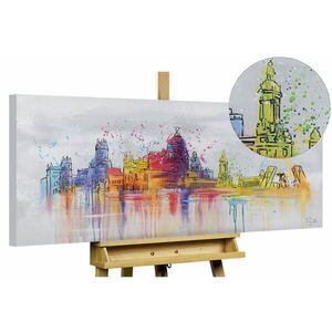 KUNSTLOFT RUČNE MAĽOVANÝ AKRYLOVÝ OBRAZ 120/60 cm, sivý, krajinný motív vyobraziť