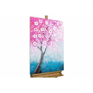 KUNSTLOFT RUČNE MAĽOVANÝ AKRYLOVÝ OBRAZ 60/90 cm, modrý/ružový, prírodný a botanický motív vyobraziť