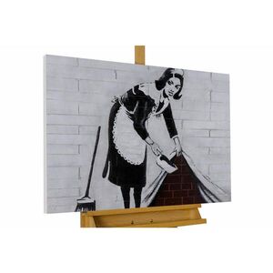KUNSTLOFT RUČNE MAĽOVANÝ AKRYLOVÝ OBRAZ 100/75 cm, hnedý/čierny, abstraktný geometrický motív vyobraziť