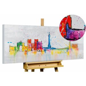 KUNSTLOFT RUČNE MAĽOVANÝ AKRYLOVÝ OBRAZ 120/60 cm, sivý, krajinný motív vyobraziť