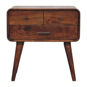 Artisan Furniture AVORA NOČNA OMARICA v kostanjevem zaključku s 3 predali vyobraziť