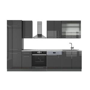 Vicco KUCHYNKA Fame-Line Antracit vysoký lesk 300 cm , AP Marble vyobraziť
