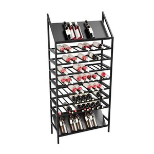 Metalo Pro KOVOVÝ STOJAN NA VÍNO Burgundy na 90 fliaš čierna 170/80/30 cm vyobraziť